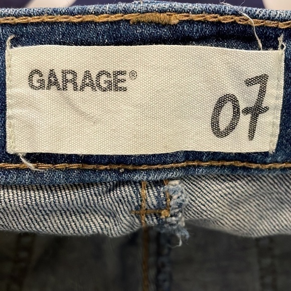 GARAGE Jean Shorts Distressed High Rise Cuffed Size 7 - Picture 15 of 16